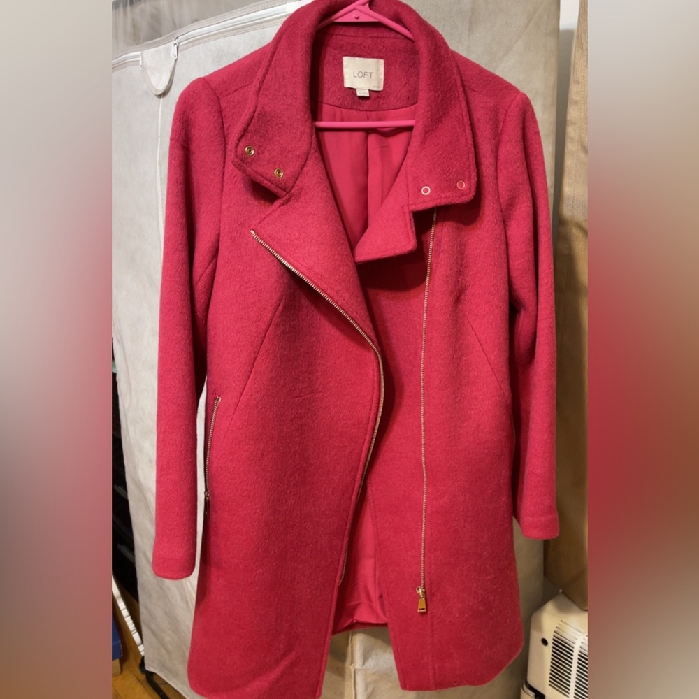 LOFT Fuchsia Coat